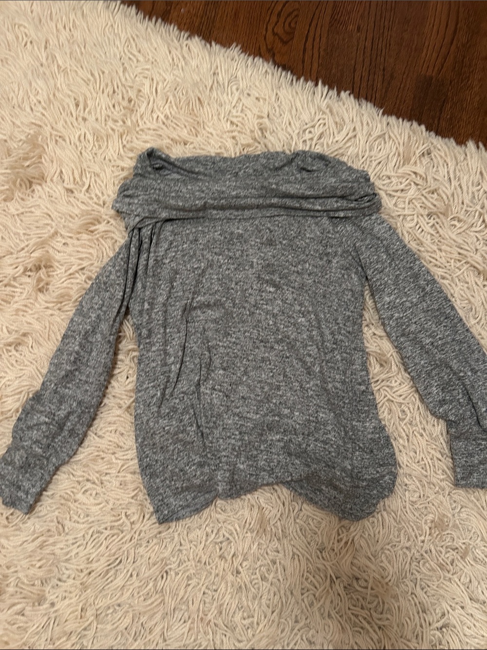 Gibson Gray Off-Shoulder Sweater